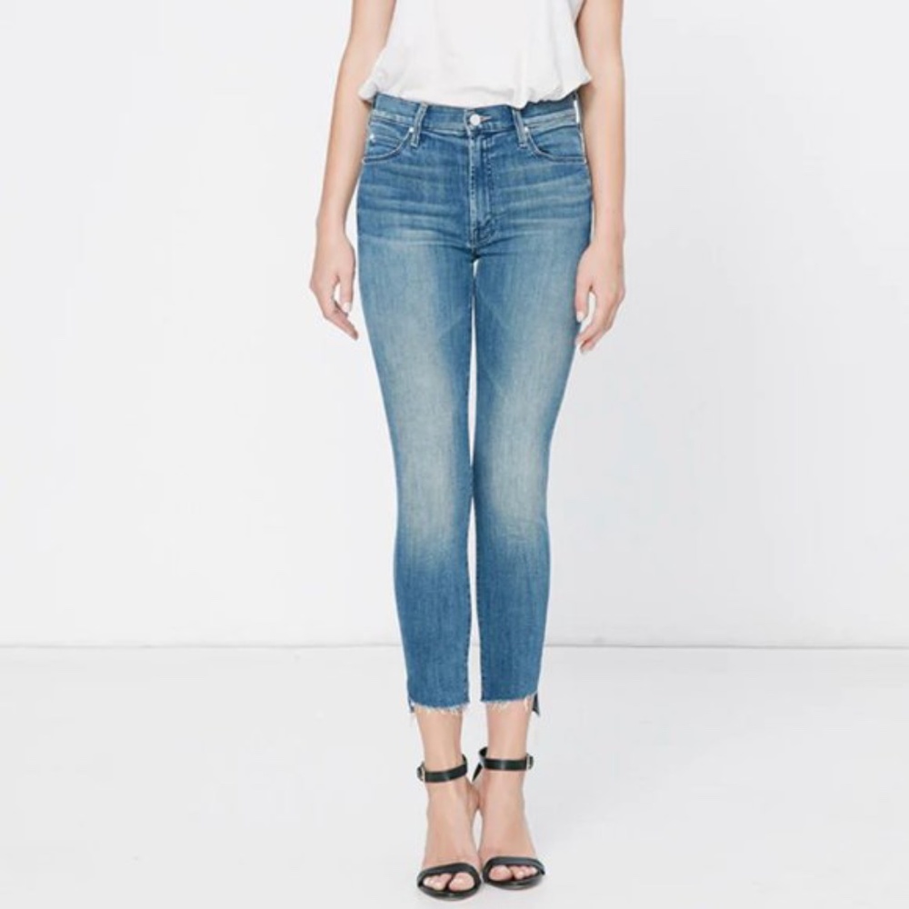 MOTHER JEANS GOOD GIRLS DO STUNNER ZIP ANKLE STEP SKINNY JEANS